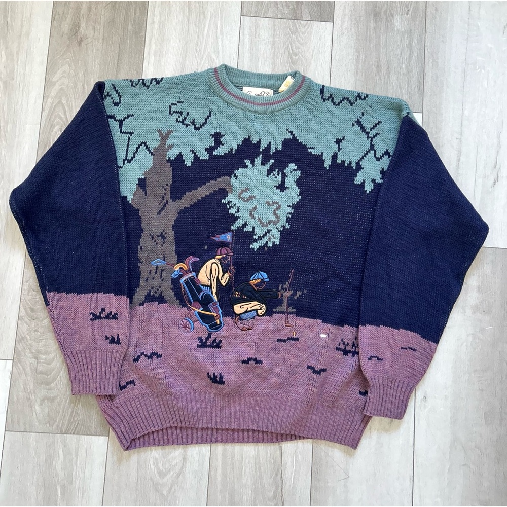 Vintage 90's Arnold Palmer Golf Knit Sweater Aop Size XL
